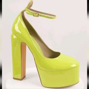 Lime Green Platform Heels